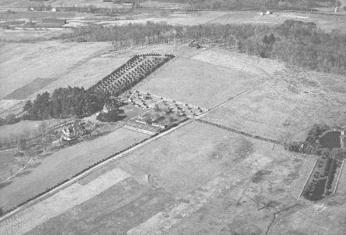 An aerial view of the Wickham estate circa 1927.